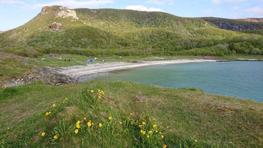 View of one of Bodø's turquoise beaches