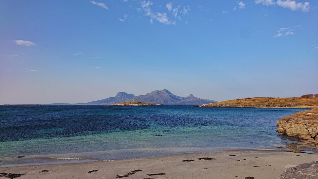 Arctic beach of Bodø with clear turquoise water