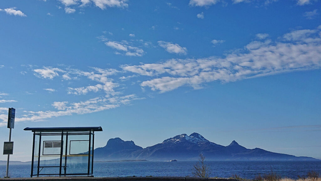 Scenic bus stop in Bodø
