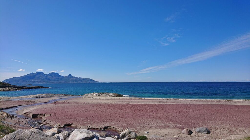 Mjelle, the red sand beach of Bodø