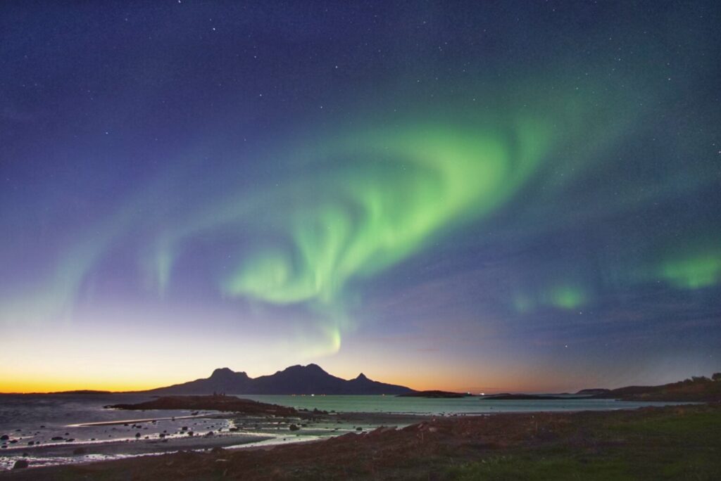 Northern lights (aurora borealis) above Bodø