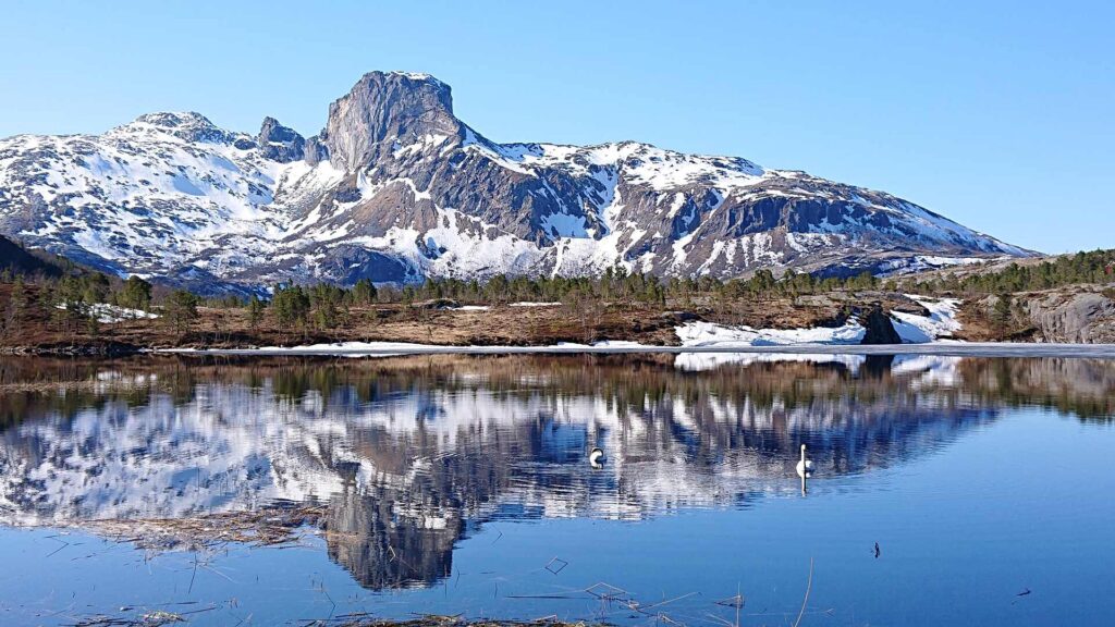 scenic lake in bodø