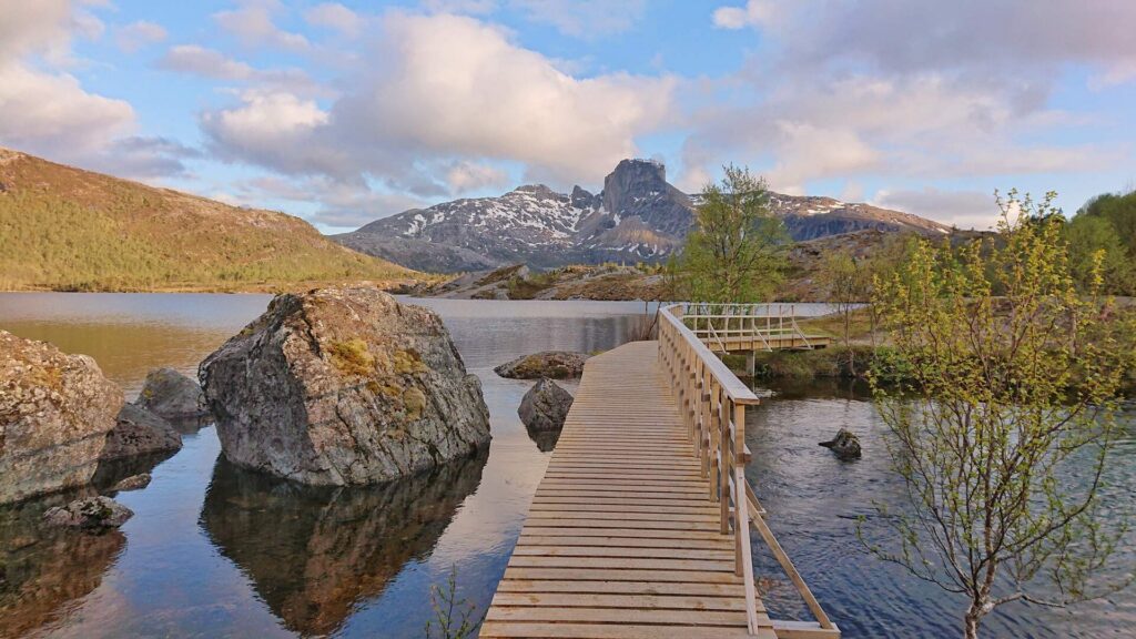 scenic lake in bodø