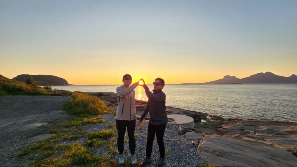 sunset over bodø